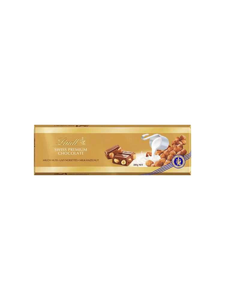 ШОКОЛАД LINDT 300Г МОЛ ШОКОЛАД С ЦЕЛ ФУНДУКОМ(10)